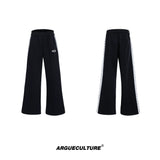 Deconstructed Stud Zip Jacket & Relaxed Pants Set - Stud Black Pants