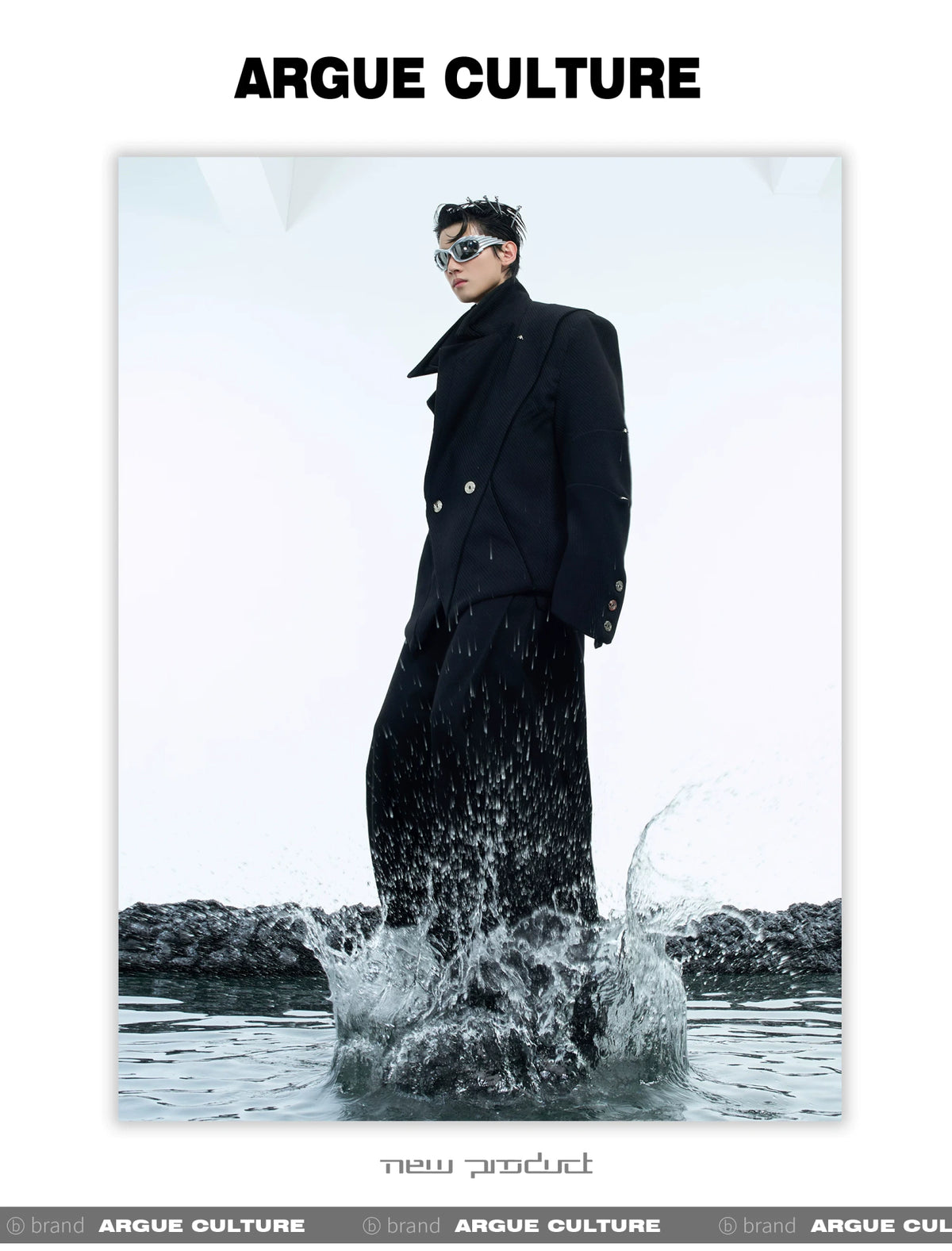 Deconstructed Unisex Metal-Accent Blazer in White - detail image 22