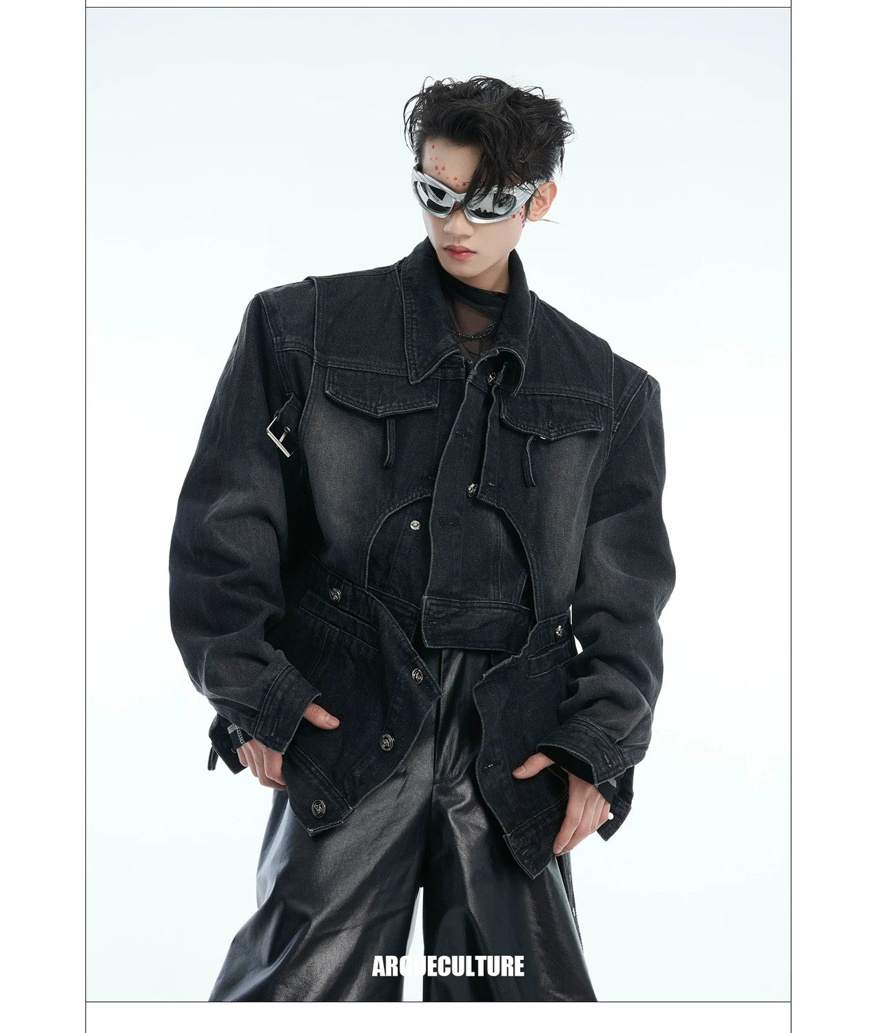 desc::deconstructed-washed-cropped-denim-jacket-streetwear-detail-img-3