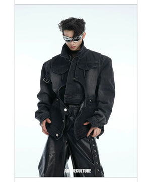 desc::deconstructed-washed-cropped-denim-jacket-streetwear-detail-img-4