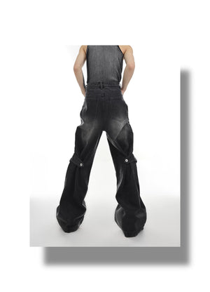 desc::deconstructed-washed-flare-jeans-baggy-streetwear-denim-detail-img-12