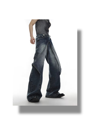 desc::deconstructed-washed-flare-jeans-baggy-streetwear-denim-detail-img-6