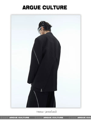 desc::deconstructed-zip-up-twill-blazer-set-for-men-detail-img-19