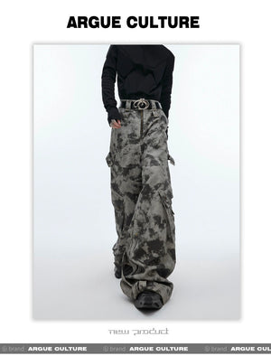 desc::distressed-cargo-wide-leg-leather-pants-vintage-street-detail-img-13