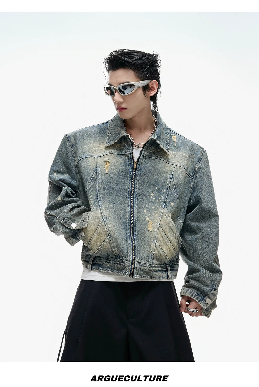 desc::distressed-cropped-denim-jacket-boxy-punk-moto-style-detail-img-13