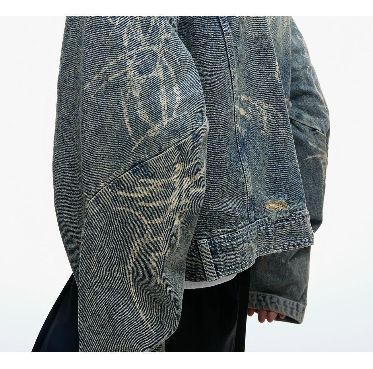 desc::distressed-cropped-denim-jacket-boxy-punk-moto-style-detail-img-9