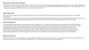 desc::distressed-deconstructed-denim-jacket-gradient-wash-streetwear-detail-img-1