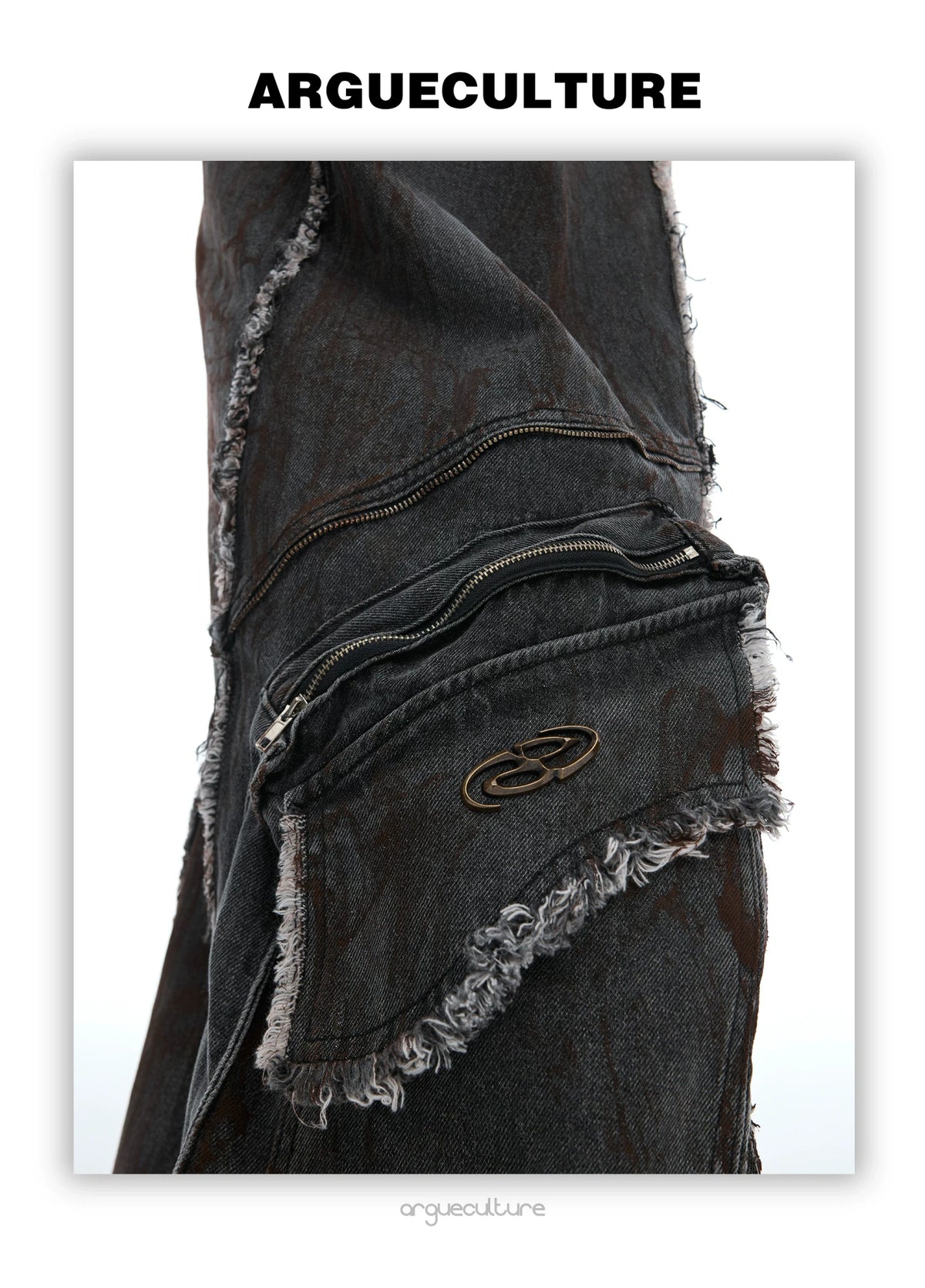 Distressed Deconstructed Denim Jacket & Pants Set - detail image 12
