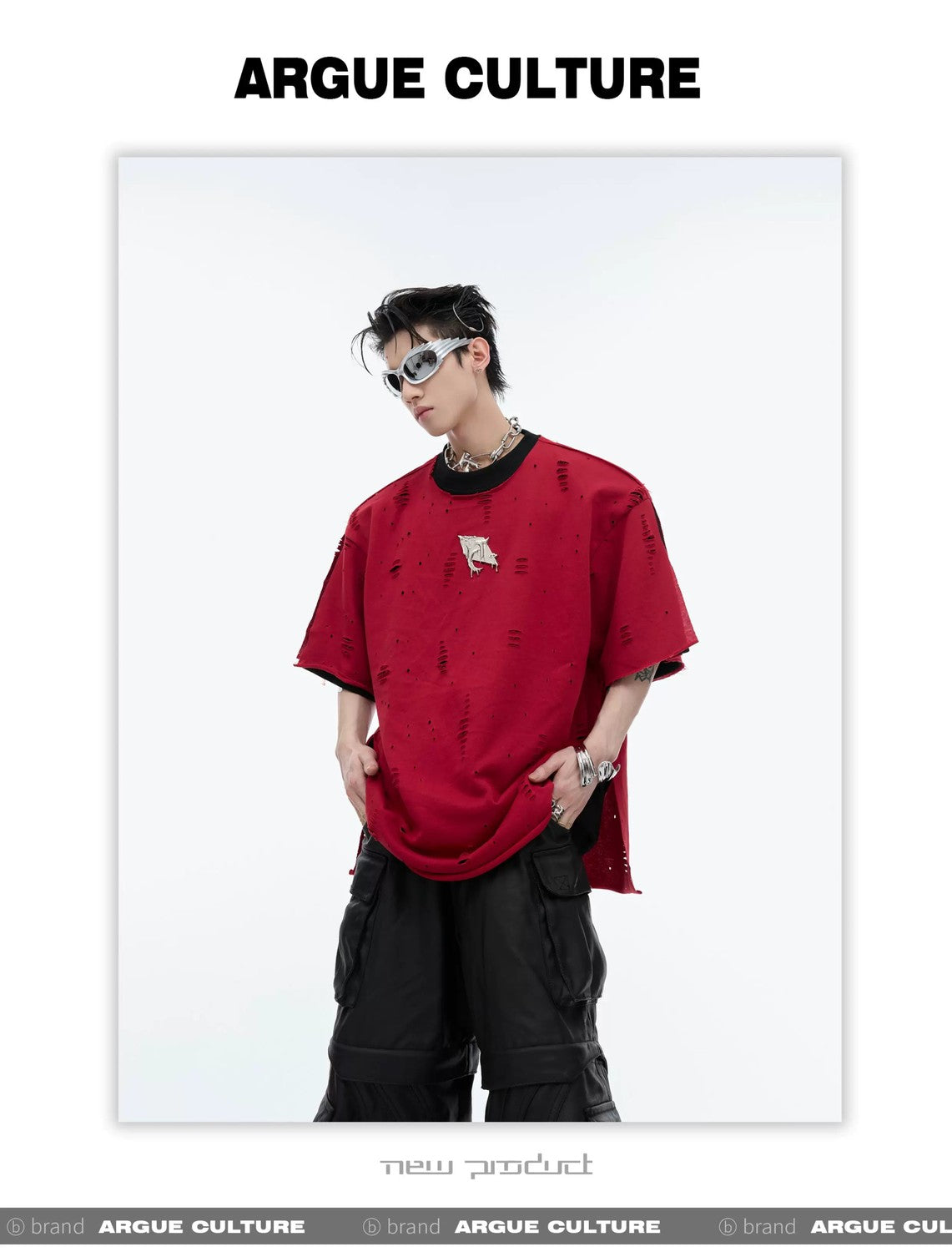 desc::distressed-deconstructed-shoulder-pad-tee-detail-img-7