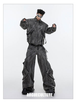 desc::distressed-denim-cargo-set-wasteland-punk-streetwear-detail-img-3