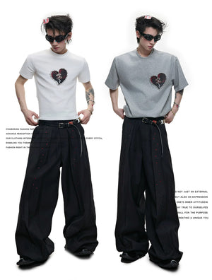 desc::distressed-heart-metallic-bead-heavyweight-tee-detail-img-2