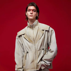 Full wasteland aesthetic streetwear set for men in yellow