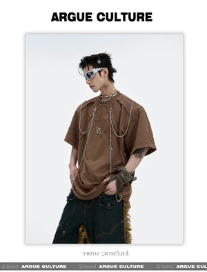 desc::distressed-metal-chain-padded-shoulder-streetwear-tee-detail-img-12