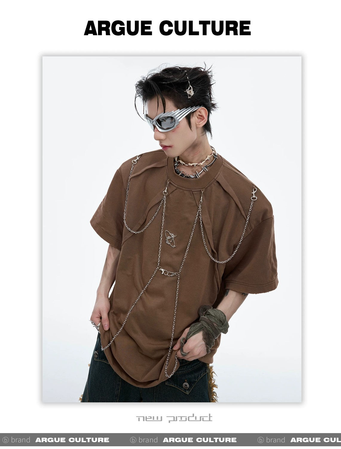 desc::distressed-metal-chain-padded-shoulder-streetwear-tee-detail-img-13