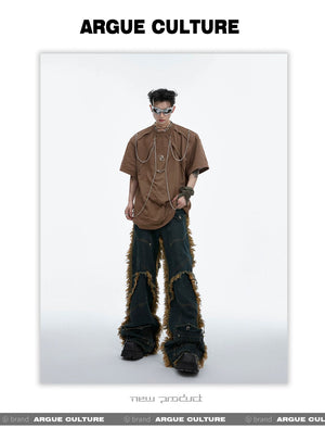 desc::distressed-metal-chain-padded-shoulder-streetwear-tee-detail-img-14