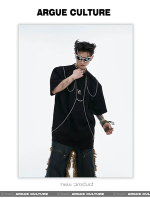 desc::distressed-metal-chain-padded-shoulder-streetwear-tee-detail-img-4