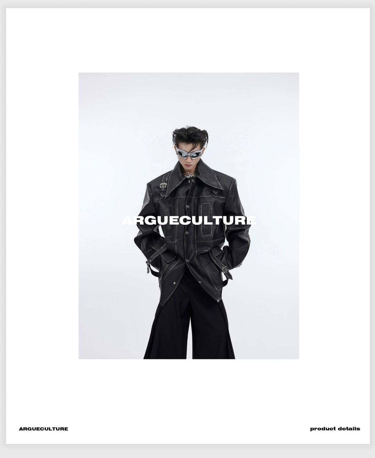 desc::distressed-oversized-leather-jacket-with-3d-bone-detailing-detail-img-14