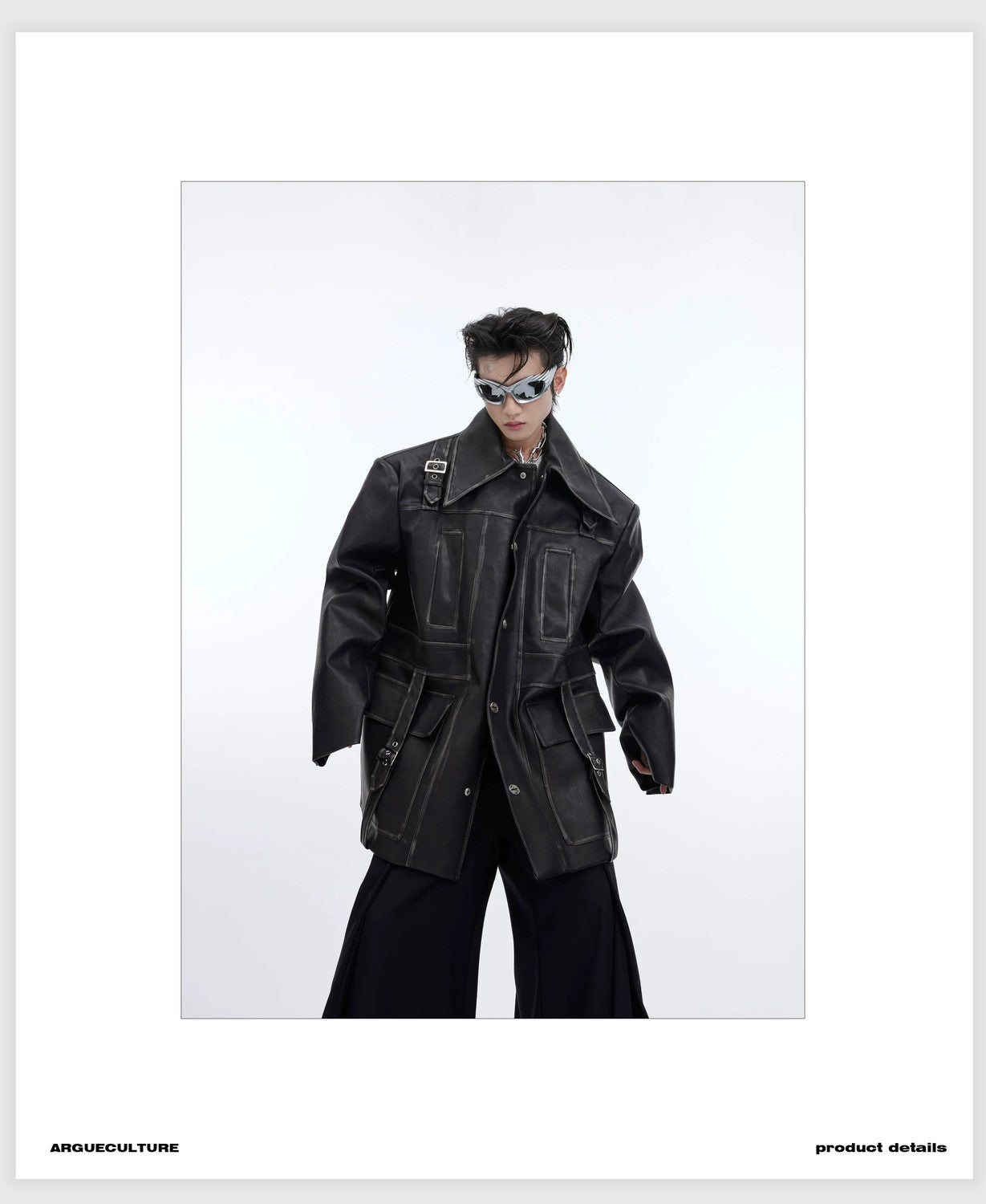 desc::distressed-oversized-leather-jacket-with-3d-bone-detailing-detail-img-16