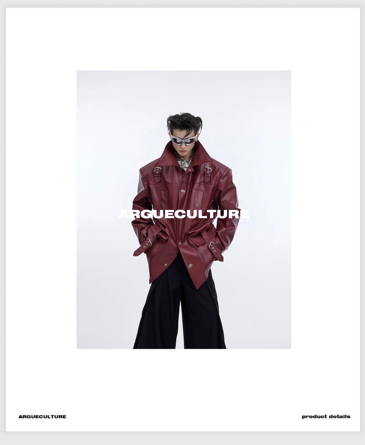 desc::distressed-oversized-leather-jacket-with-3d-bone-detailing-detail-img-6