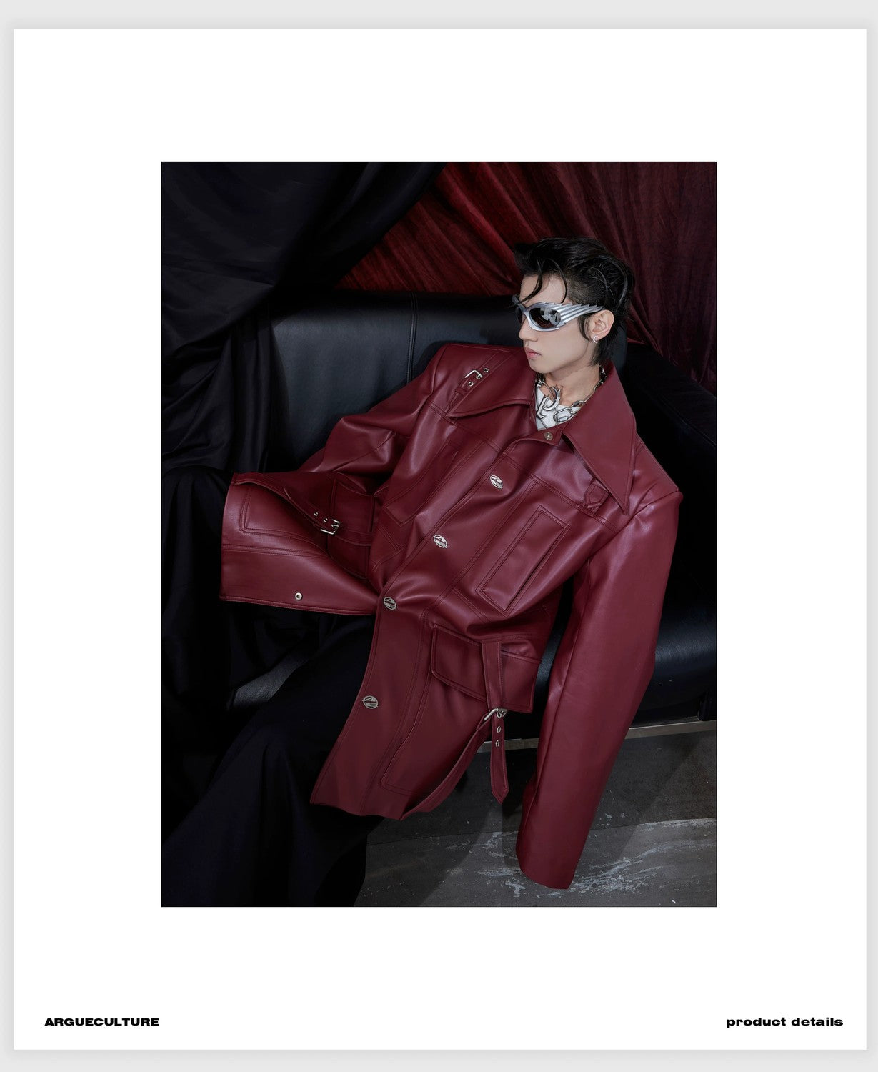 desc::distressed-oversized-leather-jacket-with-3d-bone-detailing-detail-img-8