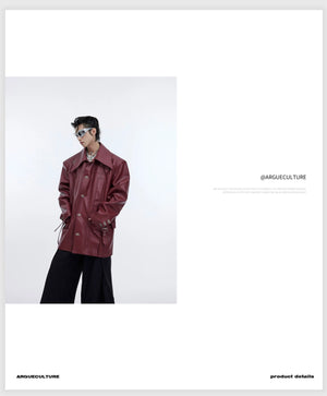 desc::distressed-oversized-leather-jacket-with-3d-bone-detailing-detail-img-9