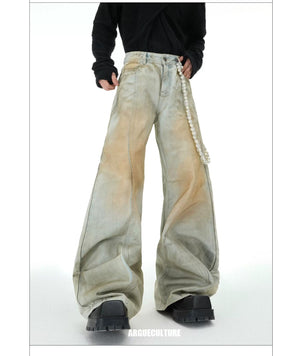 desc::distressed-pearl-charm-flared-jeans-vintage-streetwear-detail-img-8