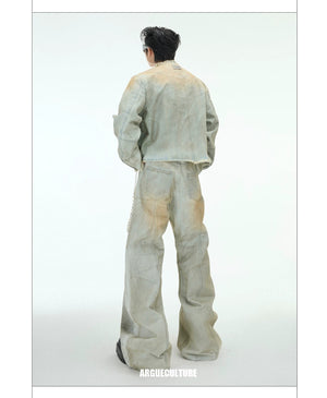 desc::distressed-pearl-denim-jacket-flare-jeans-streetwear-set-detail-img-12