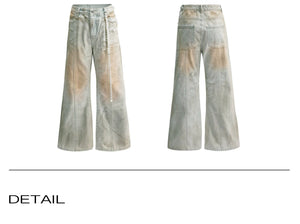 desc::distressed-pearl-denim-jacket-flare-jeans-streetwear-set-detail-img-15