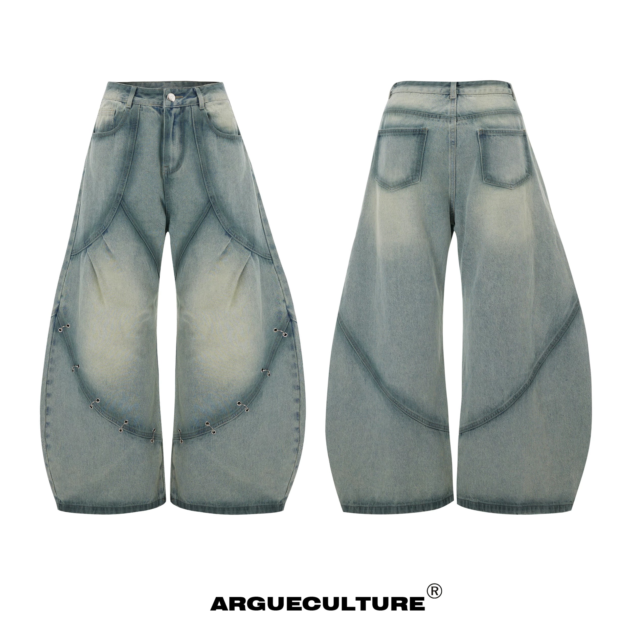 distressed-ring-buckle-denim-set-vintage-washed-loose-fit-blue-jacket