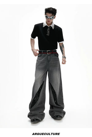 desc::distressed-sequin-baggy-jeans-mens-straight-leg-denim-detail-img-11