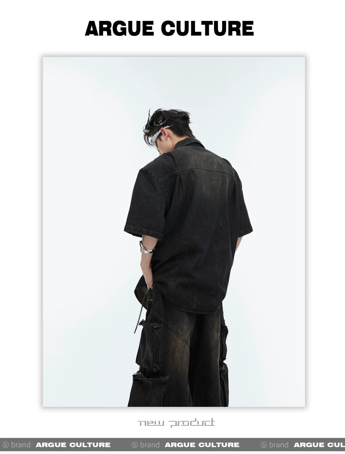 desc::distressed-short-sleeve-denim-jacket-streetwear-shirt-detail-img-16