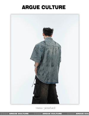 desc::distressed-short-sleeve-denim-jacket-streetwear-shirt-detail-img-5