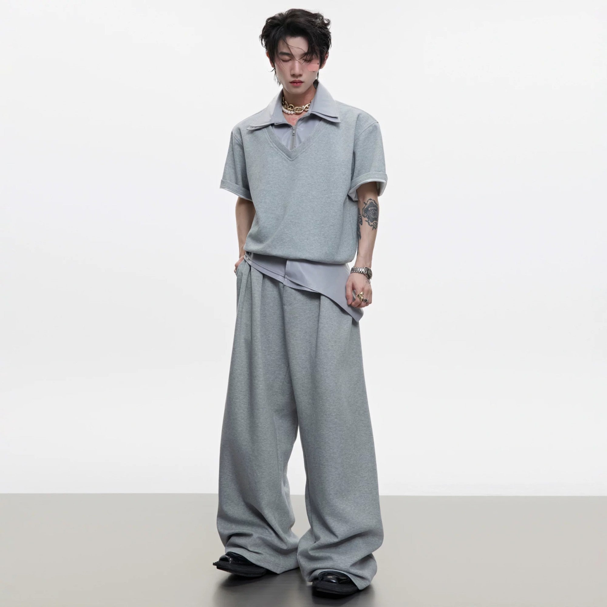 Flat lay of deconstructed design summer sport set