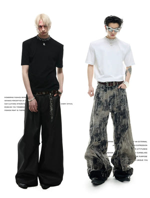 desc::embellished-pearl-mock-neck-oversized-streetwear-tee-detail-img-2