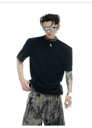 desc::embellished-pearl-mock-neck-oversized-streetwear-tee-detail-img-3