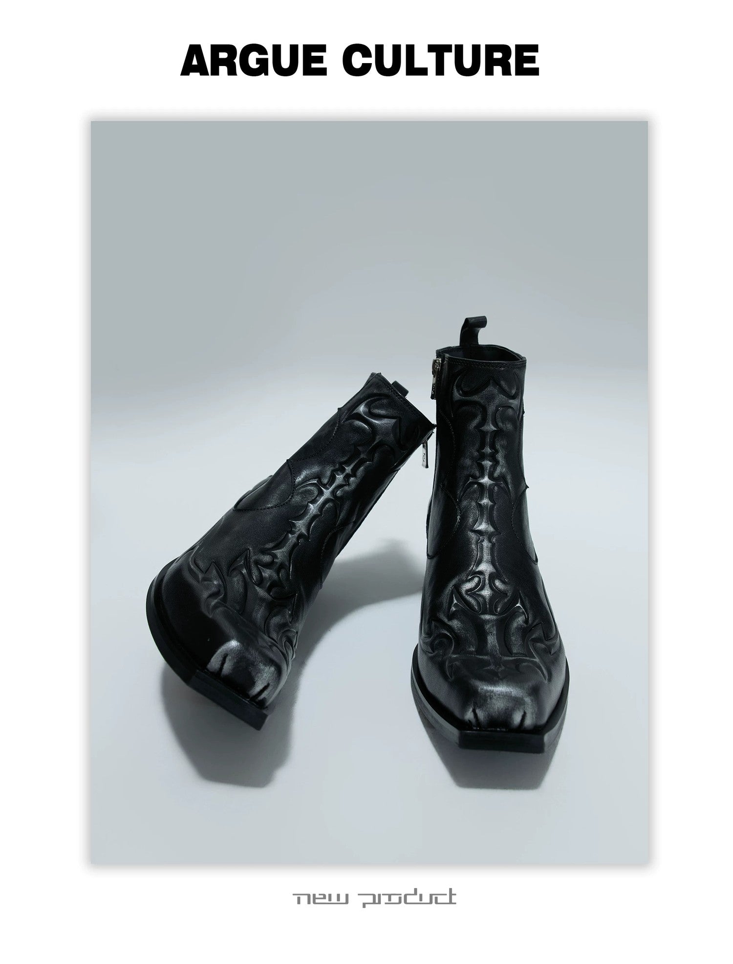 desc::embossed-spine-distressed-leather-chelsea-boots-detail-img-13