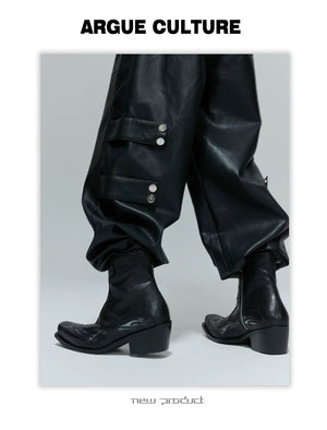 desc::embossed-spine-distressed-leather-chelsea-boots-detail-img-17