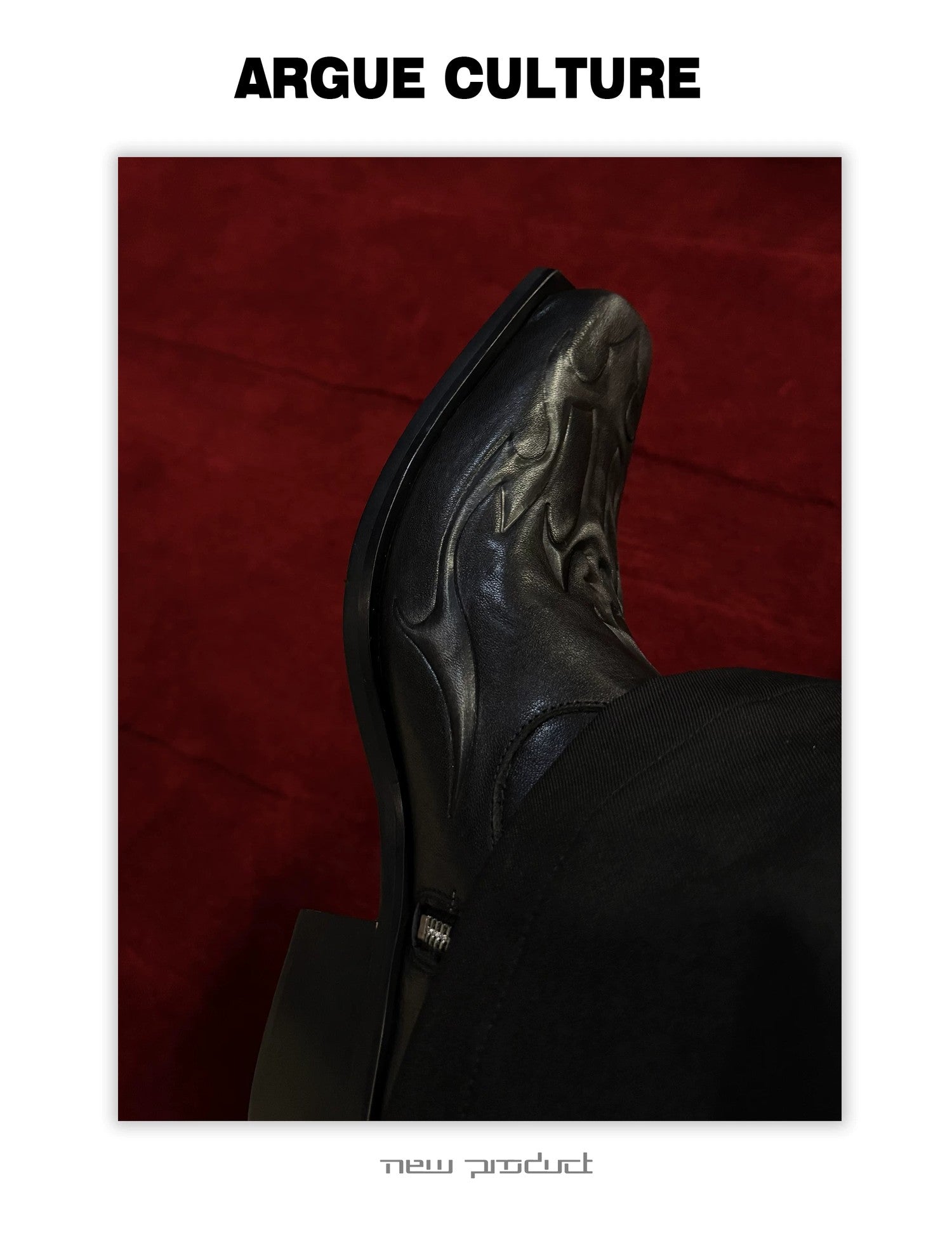 desc::embossed-spine-distressed-leather-chelsea-boots-detail-img-7