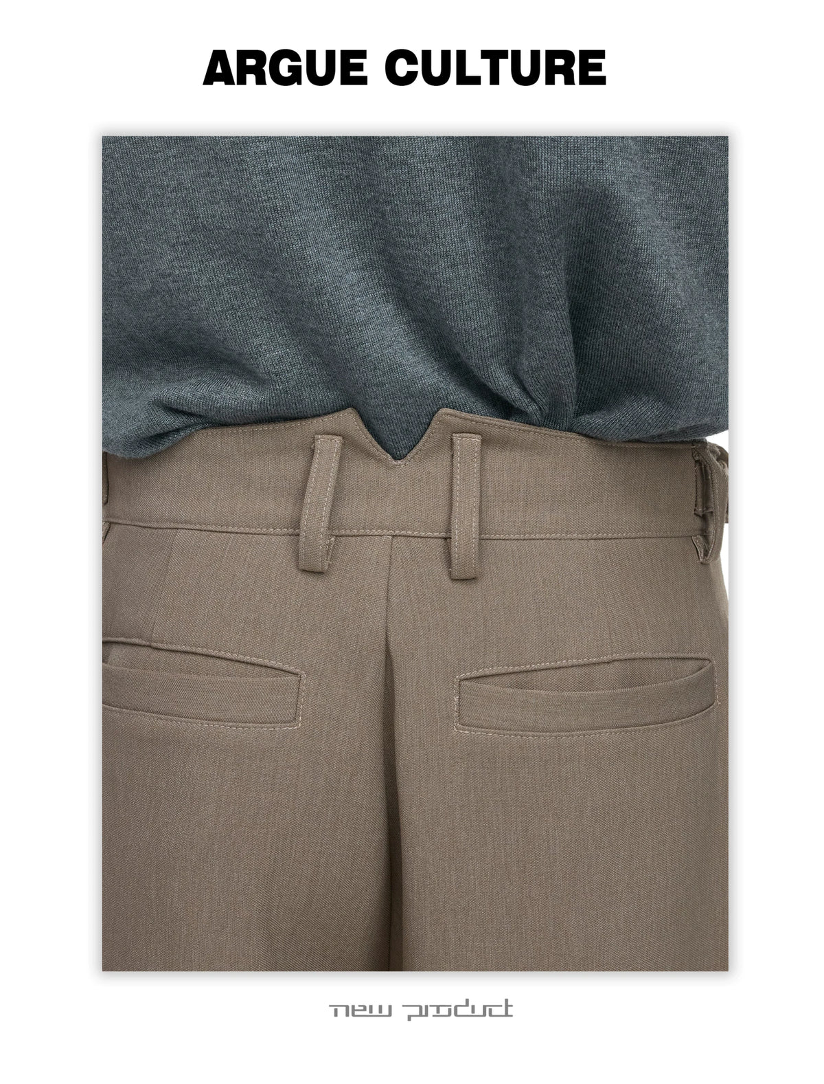 Embroidered Asymmetric Waist Wide-Leg Trousers - detail image 9