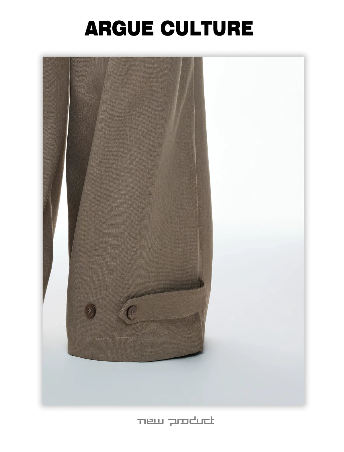 Embroidered Asymmetric Waist Wide-Leg Trousers - detail image 8