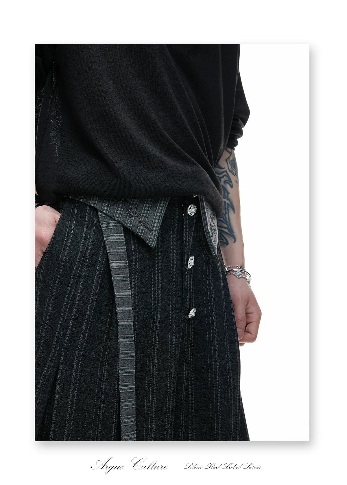Embroidered High-Rise Wide-Leg Trousers | Relaxed - detail image 8