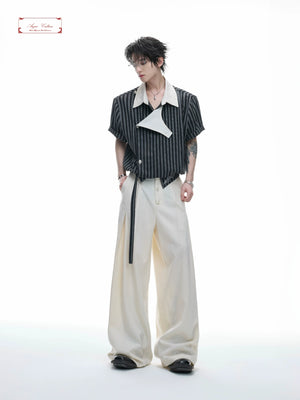 Embroidered High-Rise Wide-Leg Trousers | Relaxed - main image 3