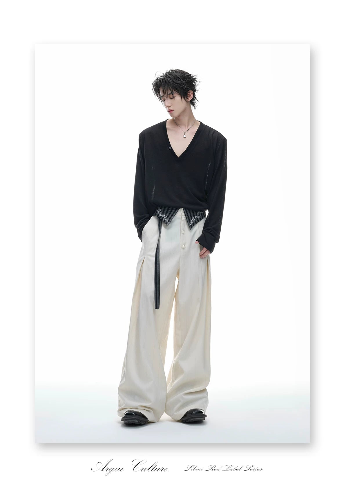 Embroidered High-Rise Wide-Leg Trousers | Relaxed - detail image 19