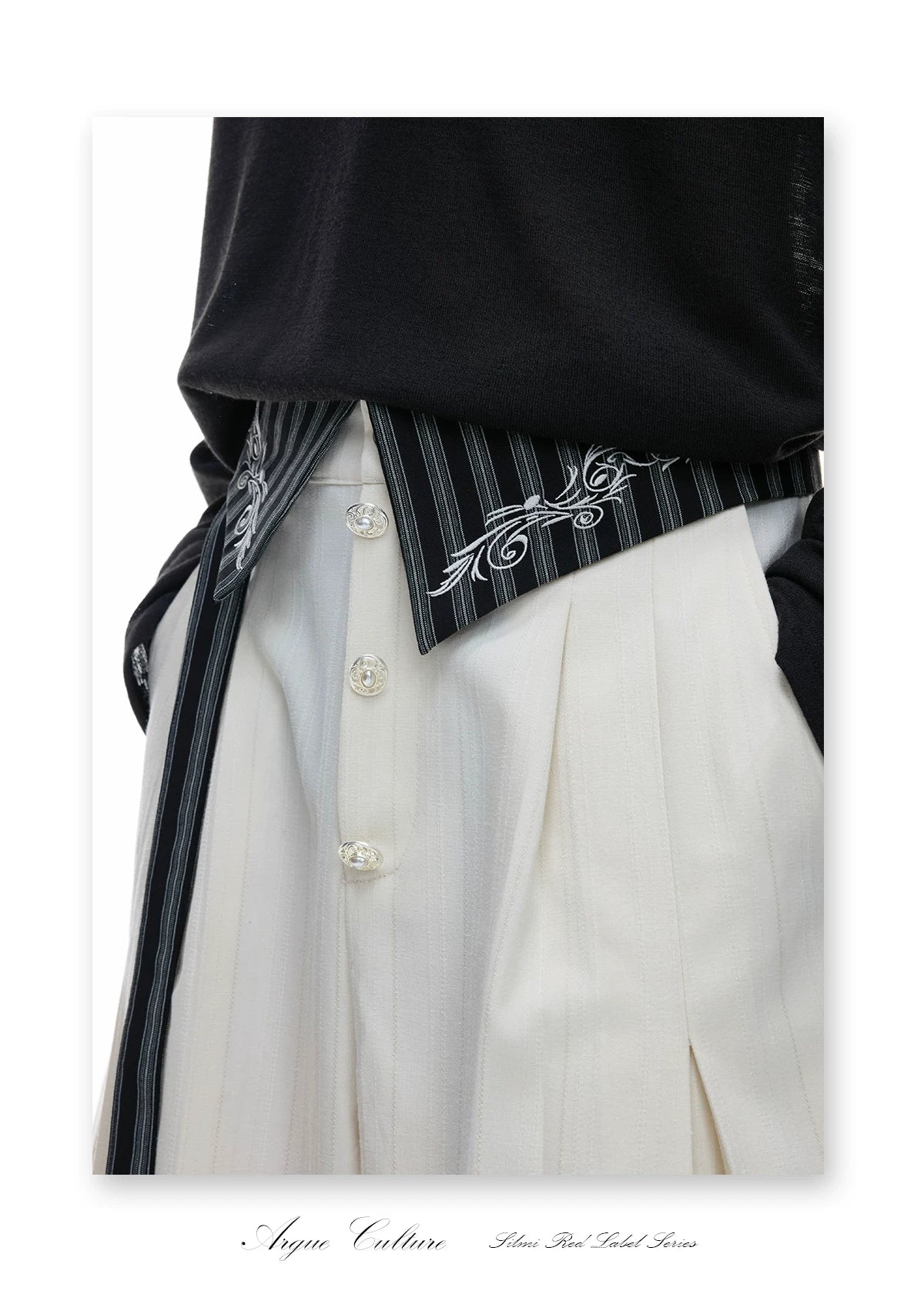 Embroidered High-Rise Wide-Leg Trousers | Relaxed - detail image 11
