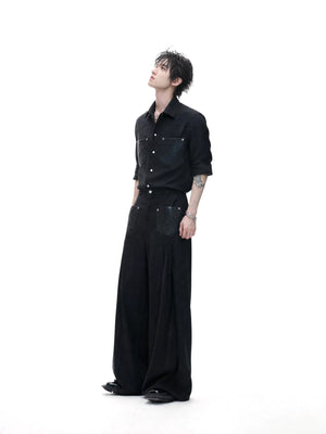 Embroidered Lyocell Linen Relaxed Shirt & Pants Set - main image 3