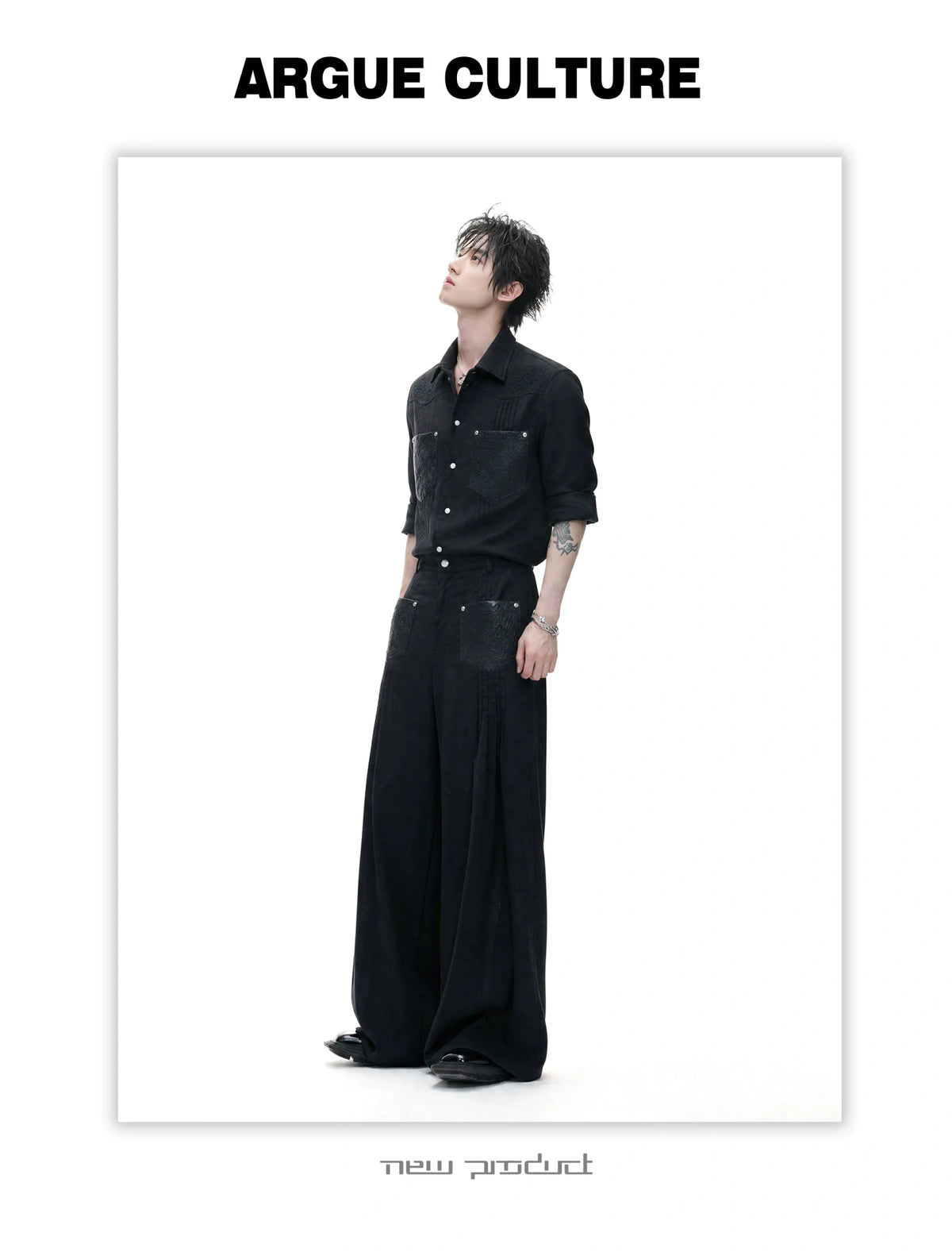 Embroidered Lyocell Linen Relaxed Shirt & Pants Set - detail image 3