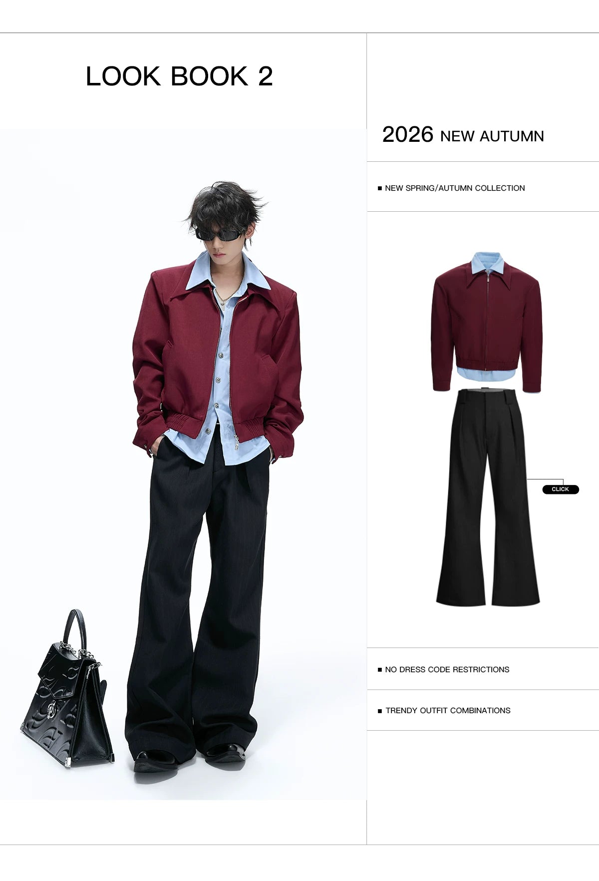 Faux-Layer Cropped Boxy Jacket with Piped Pockets - detail image 5
