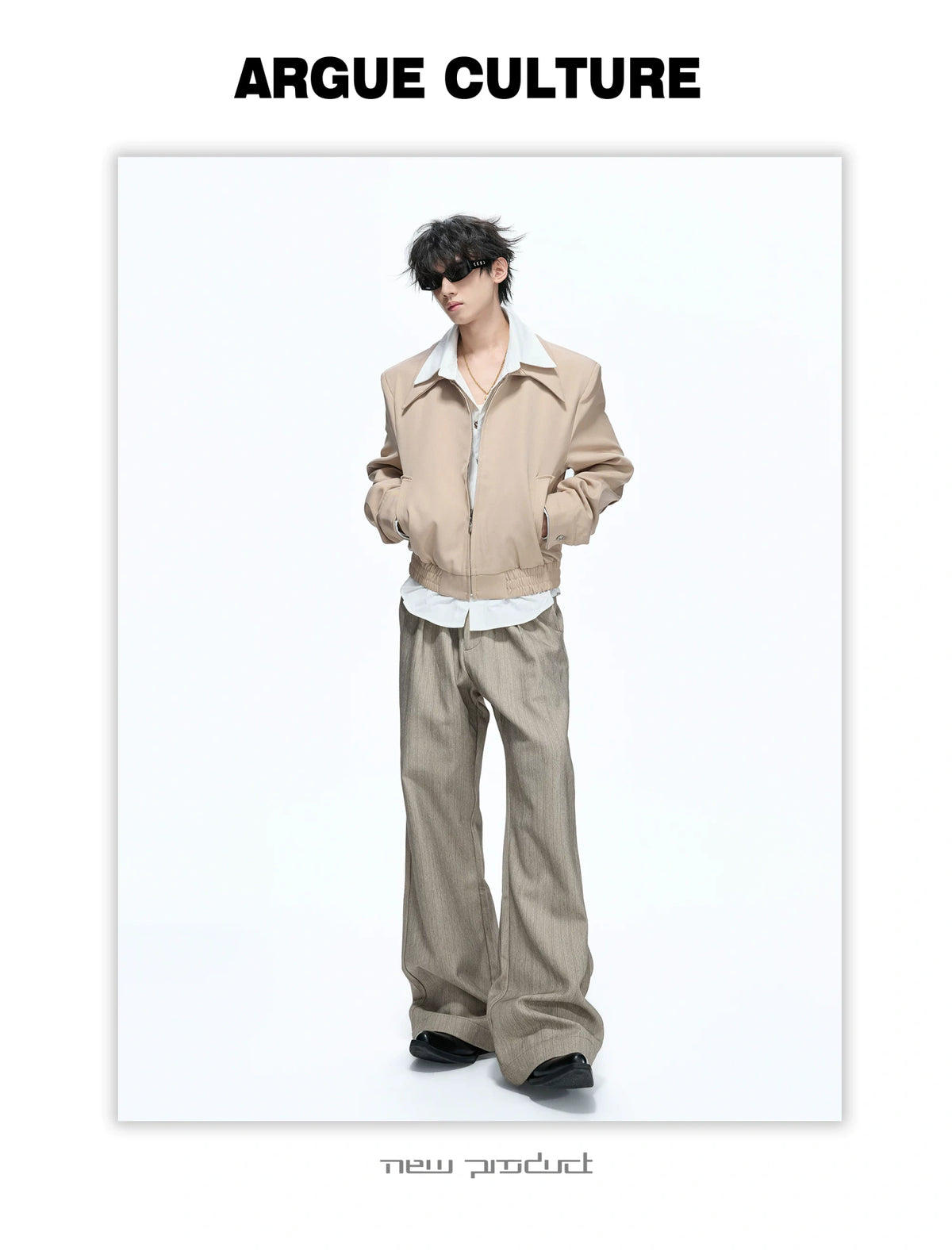 Faux-Layer Cropped Boxy Jacket with Piped Pockets - detail image 7