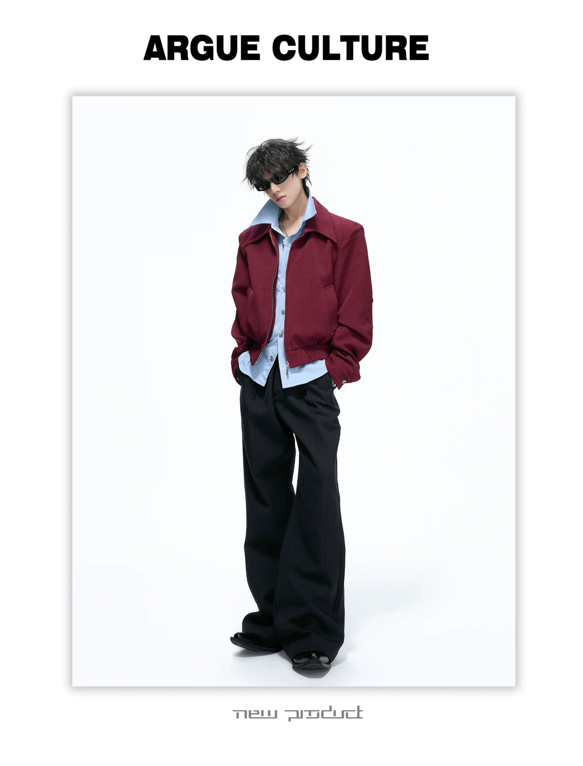 Faux-Layer Cropped Boxy Jacket with Piped Pockets - detail image 9