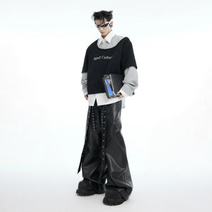 Back view of the oversized Berlin Holiday sweatshirt in heavy-weight fabric.